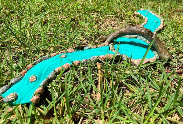 Fairy Garden Miniature Pond with Log Bridge