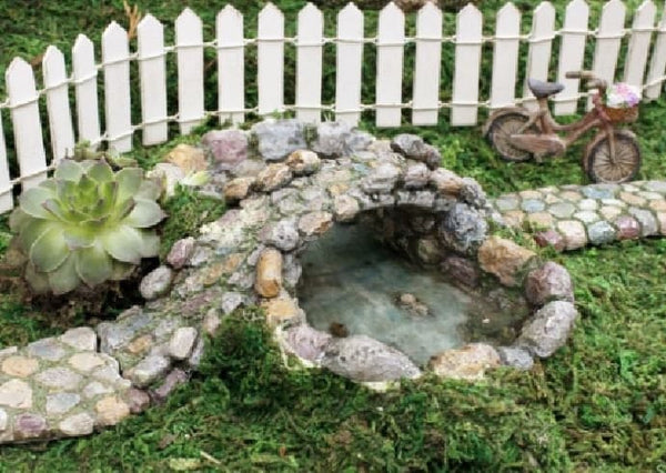 Miniature Colored Stone Path, Fairy Garden Rock and Moss Path, Terrarium Accessory