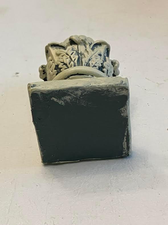 Dollhouse Miniature Outdoor Pedestal, Miniature Artichoke Shaped Finial Statue