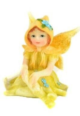Hooded Fairy in Yellow Dress