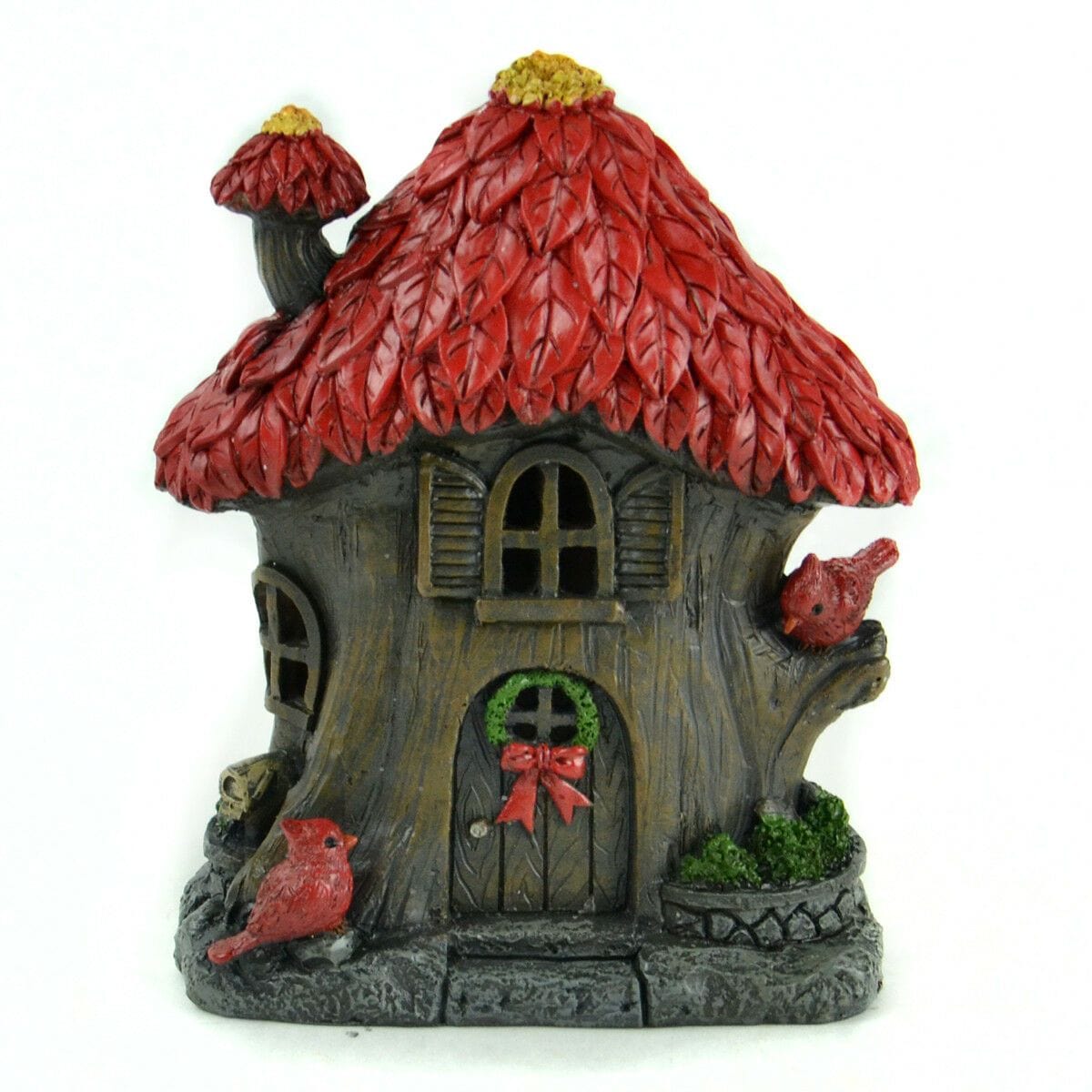 Red Leaf LED Fairy Garden Tree House
