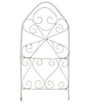 6 Inch White Filigree Garden Trellis