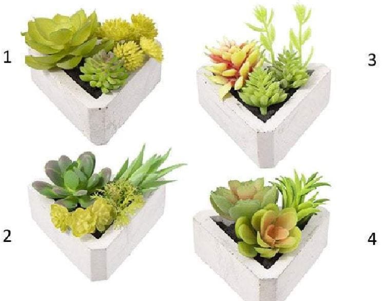 Artificial Succulent Plant in Gray Planter