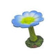 Blue Flower Birdbath