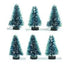 Set of 6 Miniature Artificial Pine Trees with Snow