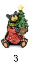 Holiday Fairy Garden Black Bear Figurine