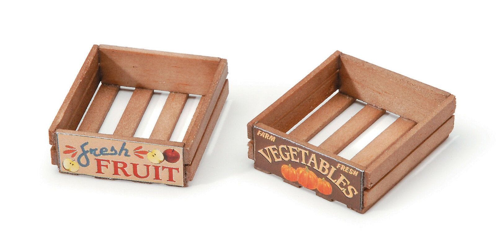 Wood Stained Farm Crates