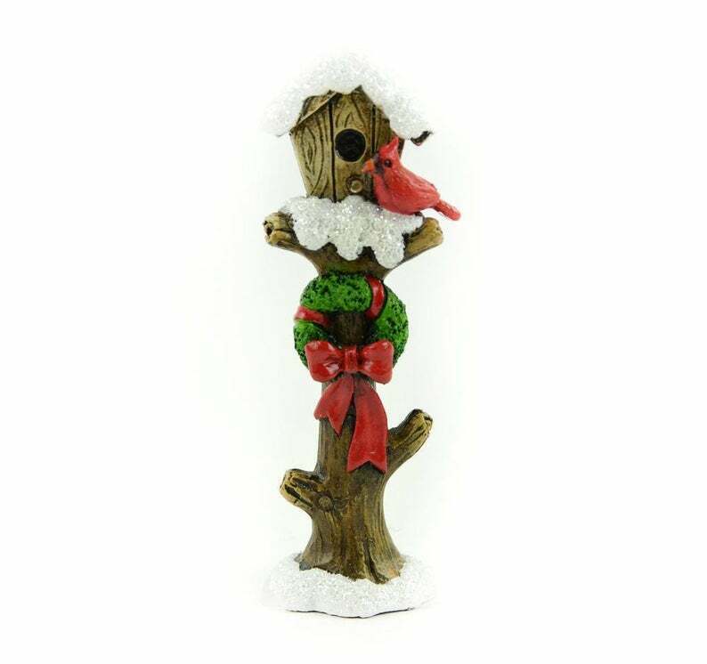 Christmas Bird House Miniature