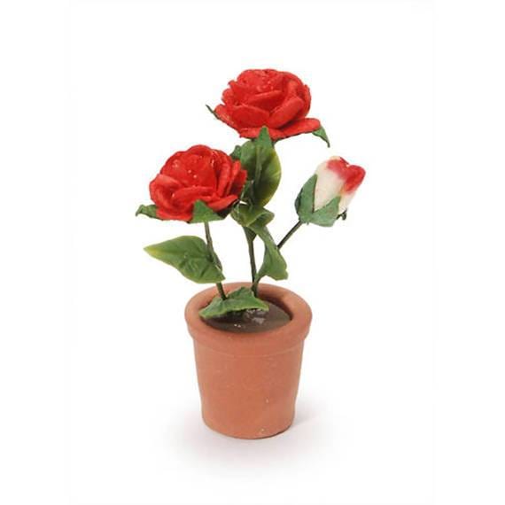 Miniature Potted Red Roses