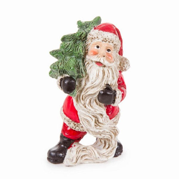 Santa with Tree Figurine
