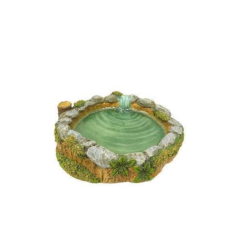 Pond with Faux Rock and Moss Accents