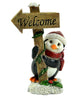 Penguin with Winter  Welcome Sign