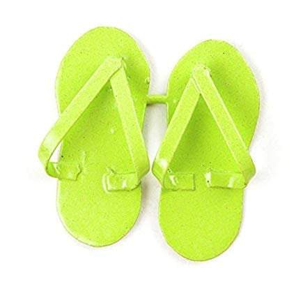 Mini Green Flip Flops