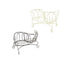 Outdoor Garden Tete-A-Tete Bench