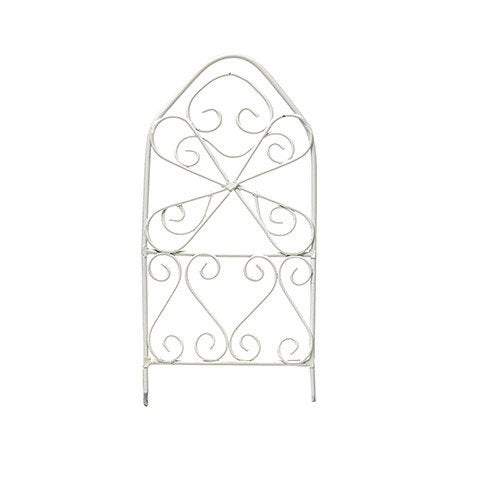 6 Inch White Filigree Garden Trellis
