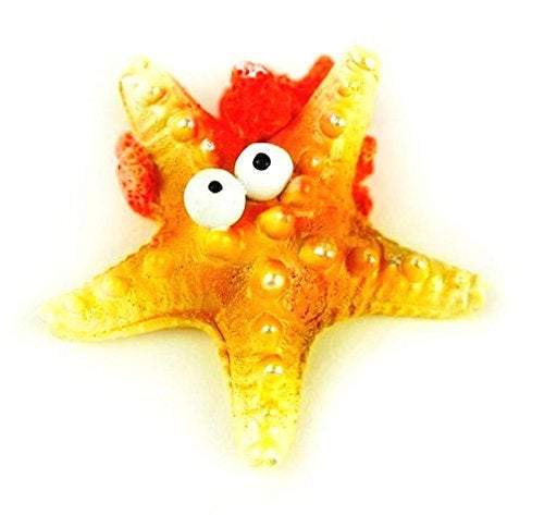 Starfish in Coral Miniature,  Beach Animal, Sandy Sea Star, Beach Fairy Garden Accessory