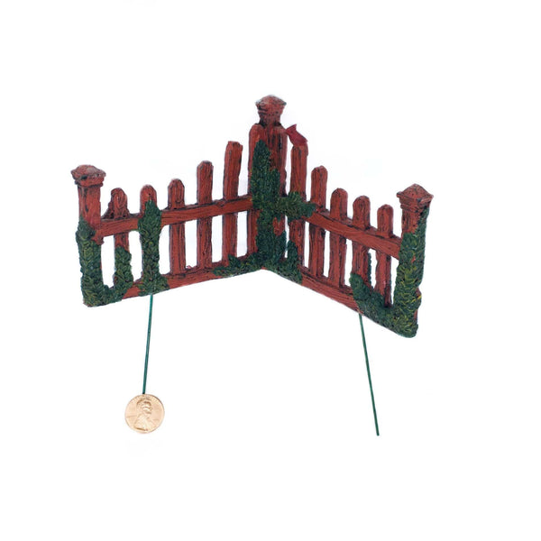 Choice of Red, White or Gray Miniature Corner Fence