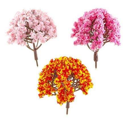 Artificial Spring Flowering Tree Trio