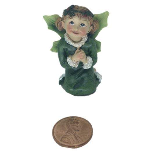 Christmas Fairy Figurines with Holly Leaf Wings