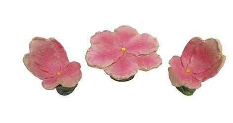 Miniature Pink Flower Table and Chairs Set
