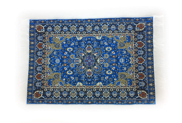Dollhouse Miniature Blue Oriental Rug