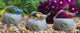 Set of 3 Miniature Resin Bird Baskets