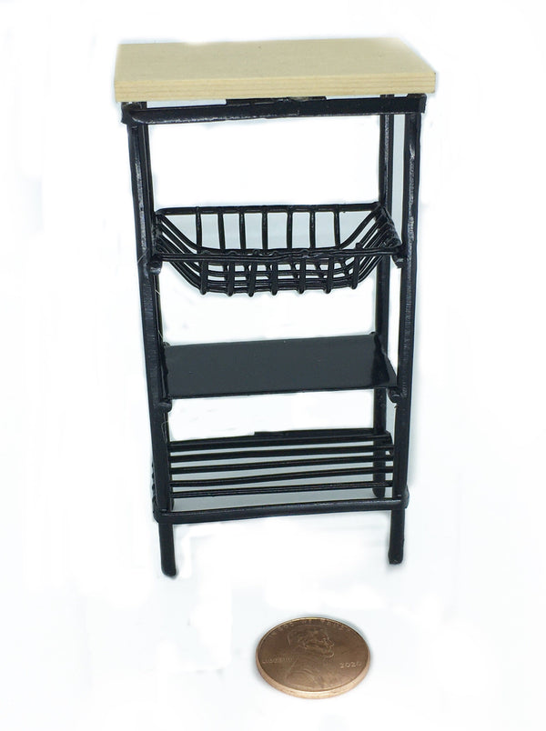 Miniature Wood Topped Kitchen Shelf