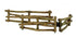 Brown Branch Faux Wood Fence, Fairy Garden Country Fence, Rustic Farm Fence, 12" Brown Fence