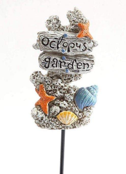 Octopus Garden Sign, Beach Fairy Garden Sign, Ocean Sign, Cake Topper