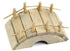 Micro Mini Rustic Brown Wooden Bridge, Wood Bridge with Rails, Troll Bridge, Landscaping Accessory