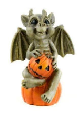 Halloween Gargoyle Assortment, Haunted Garden Figurine, Spooky Cake Topper,