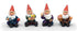 Miniature Gnomes, Set of 4 Fairy Garden Gnomes,  Choice of 1.75" Gnome Set or  1.25" Gnome Set
