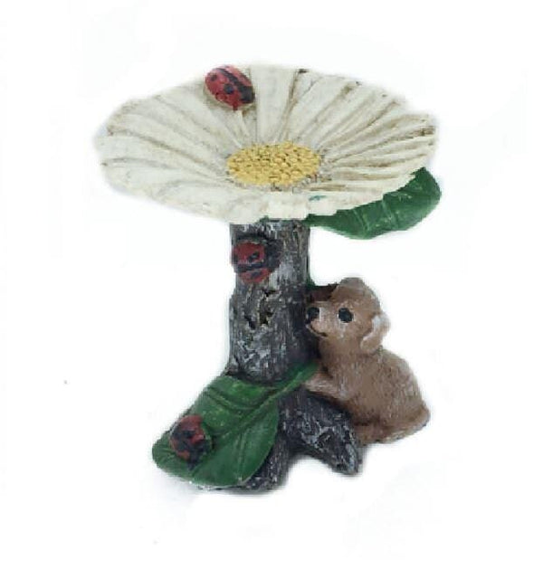Daisy Birdbath, Miniature Dog at a Birdbath, 2