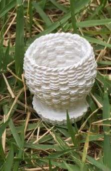 Choice of Miniature White Planter, Dollhouse Planter, Faux Wicker White Planter