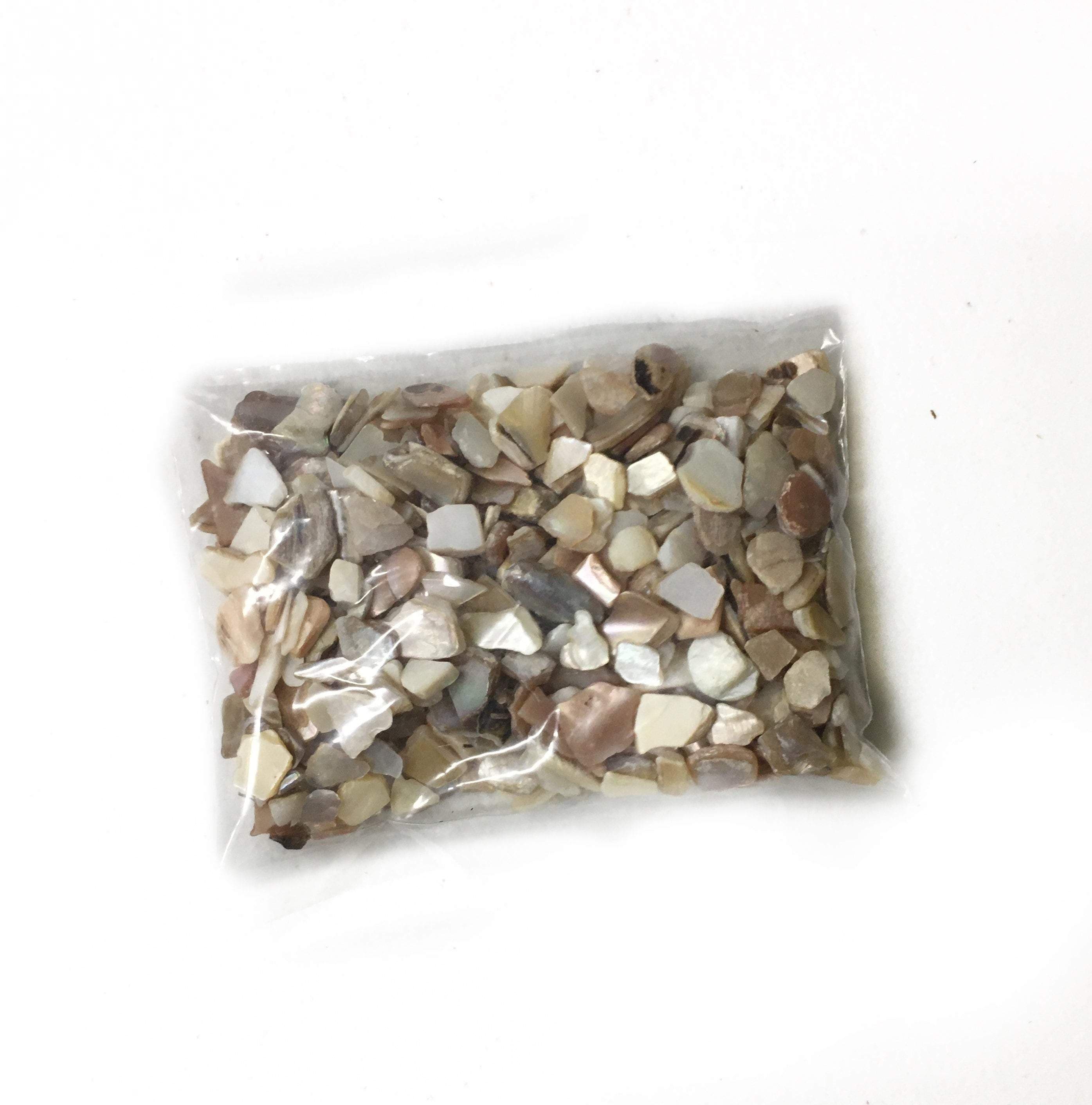Choice of Crushed Blue or Tan Seashell Pieces, Shiny  Polished Seashell Chips, Fairy Garden Landscaping