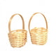 2 Dollhouse Miniature Round Baskets with Handle