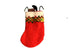 Miniature Christmas Stocking,  2" Red Dollhouse Holiday Stocking