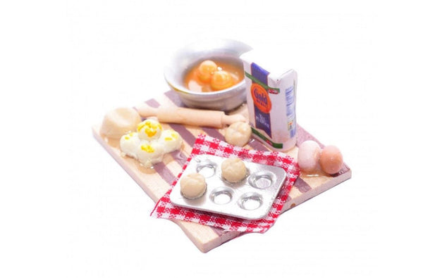 Dollhouse Miniature  Baking Set,  Dollhouse Kitchen Miniature, Dollhouse Cooking