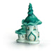 Miniature Teal Roof Fairy House