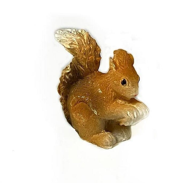 Micro Miniature Squirrel Figurine, 'Nutella' the Squirrel, Forest Animal Cake Topper