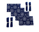 Set of 4 Dollhouse Navy Blue Placemats and Napkins