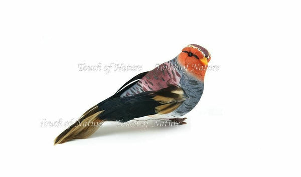 Artificial Partridge, Miniature Orange and Brown Bird, Bird on a Wire