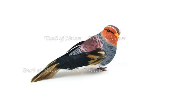 Artificial Partridge, Miniature Orange and Brown Bird, Bird on a Wire