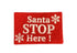 Santa Stop Here Mat, Dollhouse Miniature Holiday Door Mat, Dollhouse Accessory