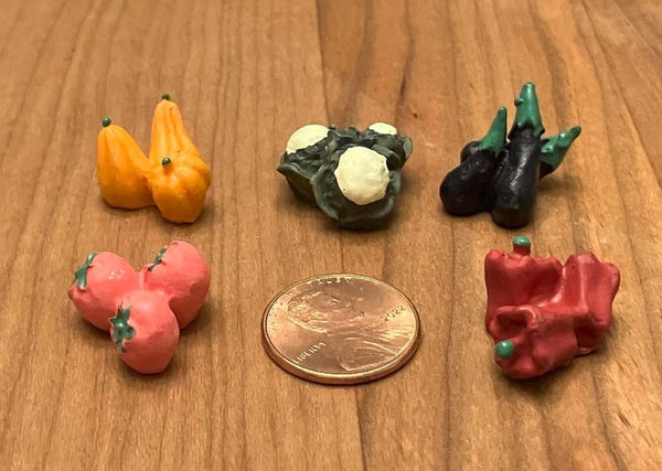 Miniature Vegetables, Dollhouse Vegetables, Dollhouse Kitchen Food