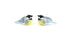 1.5" Titmouse Bird Pair Micro Mini Blue Bird Pair, Birds for Crafts and Nests