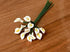 Miniature Artificial Calla Lily Stems. 12 Single Stem White Flowers, Dollhouse Flowers with 4" Stems