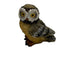 Miniature Brown and Gray Owl, 1" Owl Figurine, Gift for Owl Collector, Shadowbox Owl