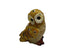 Miniature Yellow and Orange Owl, 1" White Owl Figurine, Gift for Owl Collector, Shadowbox Owl