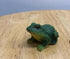 Miniature Green Frog with Brown Eyes, Fairy Garden Frog, Frog Cake Topper
